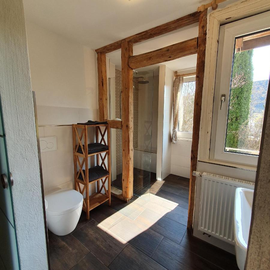 Alte Backstube - Ferienwohnung Huettenstube Und Ferienzimmer Auszeit Erkenbrechtsweiler Exterior photo